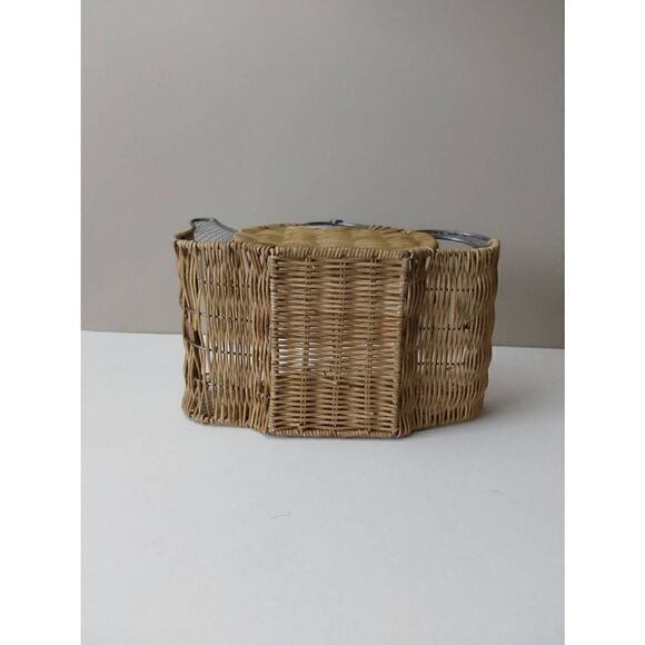 Basket Teapot-shaped Rattan and Metal - Picture 5 of 6